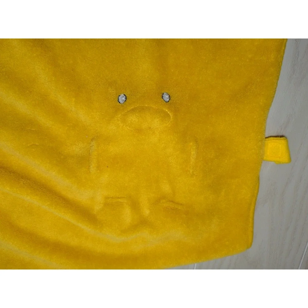Yellow duck duckling roll up travel plush Baby Blanket 3D face feet wings